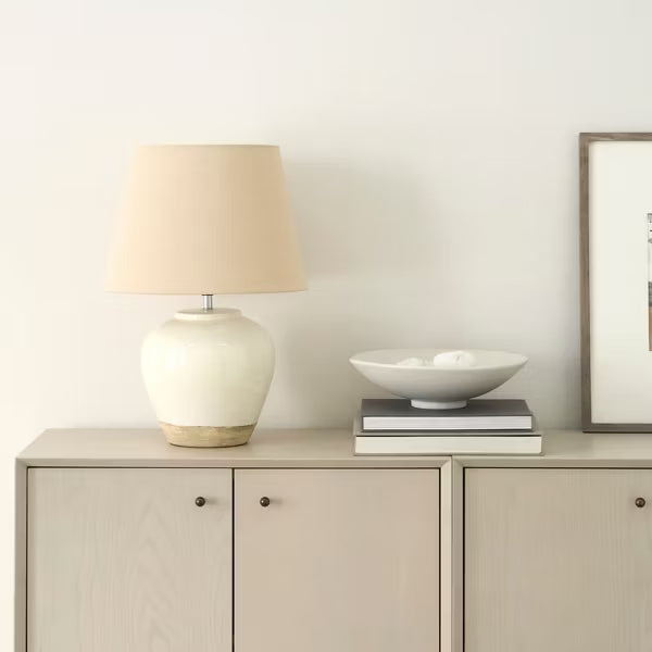 Rustic Ceramic Pot Table Lamp