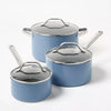 12pc Nonstick Ceramic Coated Aluminum Cookware Set