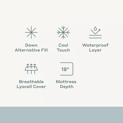 Cool Plush Waterproof Mattress Pad - King