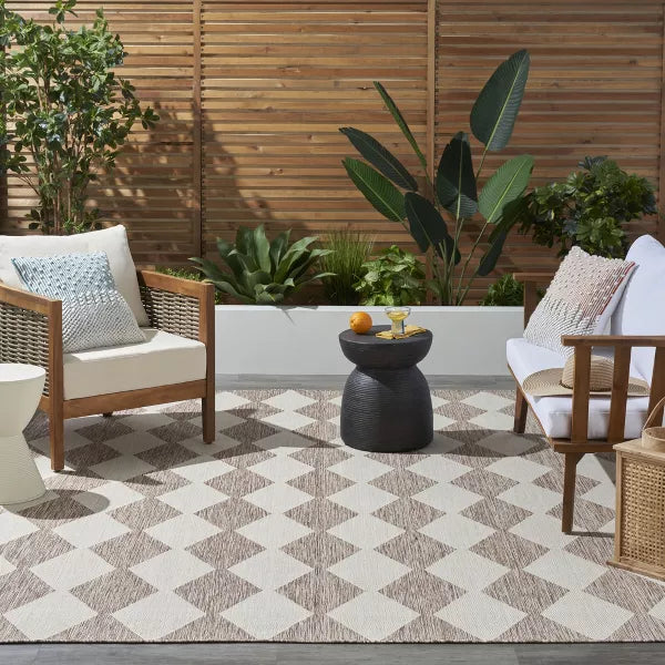 Positano Modern Diamond Outdoor Rug