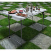 Adjustable Height Folding Table Off-White