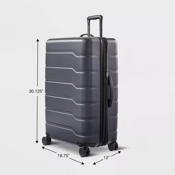 Hardside Large Checked Spinner Suitcase