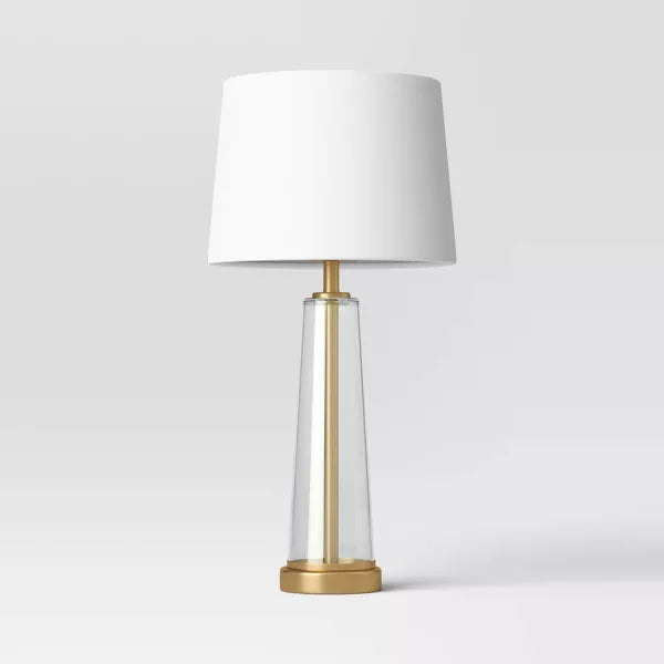 Tapered Fillable Table Lamp with USB (Includes LED Light Bulb)