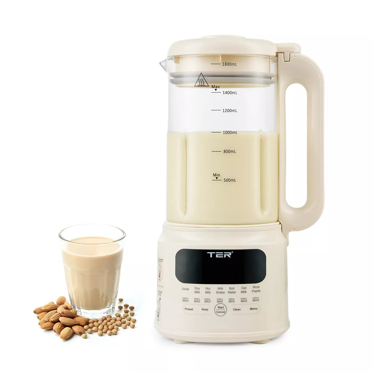 10 in 1 Nut Milk Maker with Preset Auto-Clean, Boil Water, Keep Warm