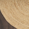 Farmhouse Handwoven Natural Jute Area Rug 5' Round