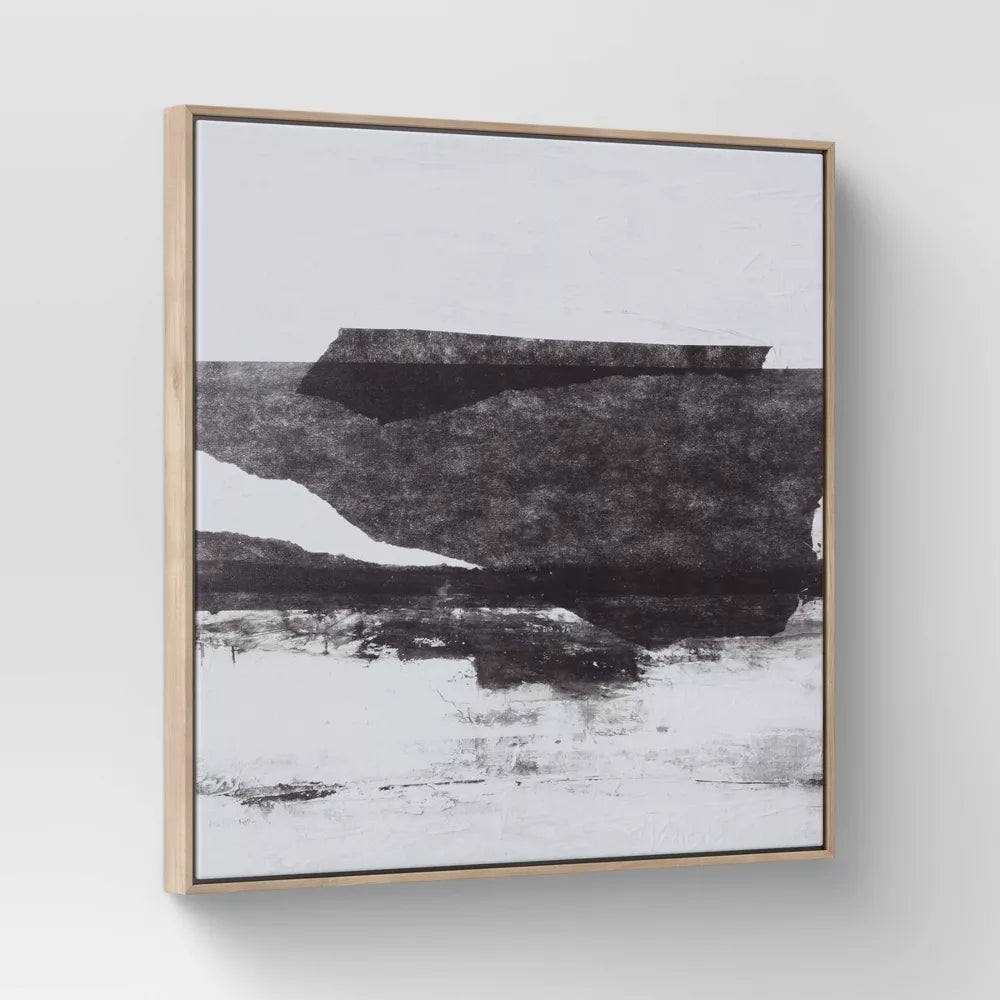 (Set of 2)  Framed Canvas Black