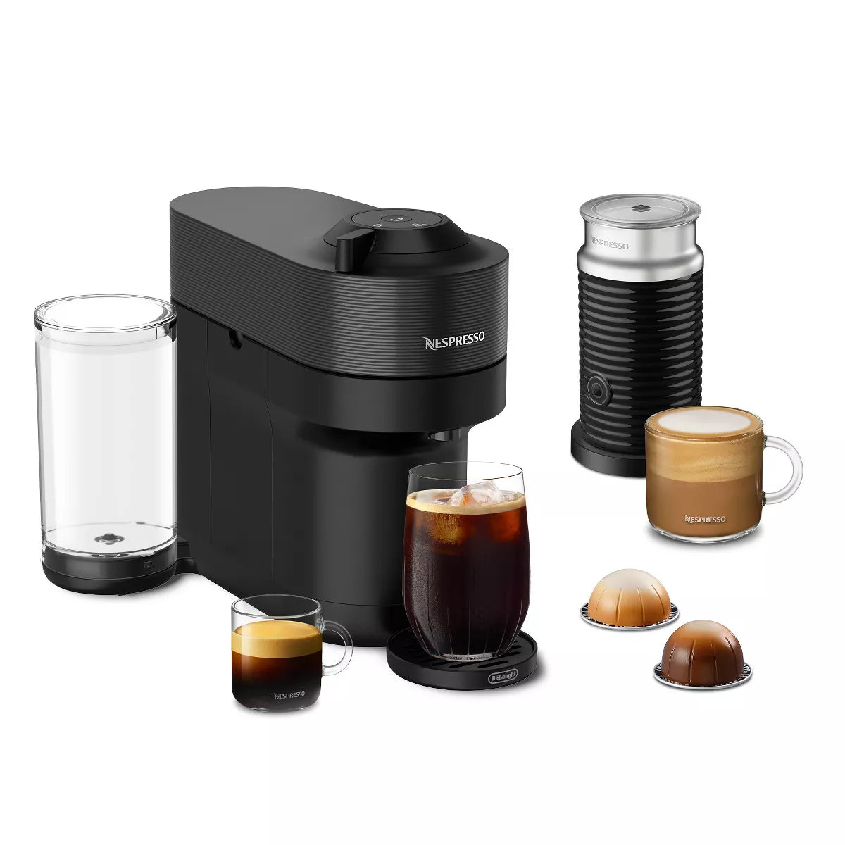 Vertuo Pop+ Combination Espresso and Coffee Maker with Milk Frother