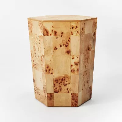 Ogden Burled Wood Accent Table