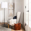 1-Piece Abstract Shapes Framed Canvas Brown