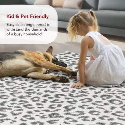 Annette Modern Leopard Print Area Rug