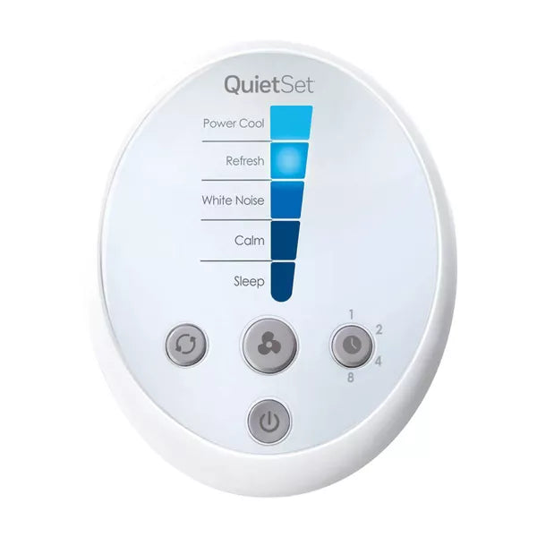 QuietSet 5 Speed Oscillating Tower Fan White