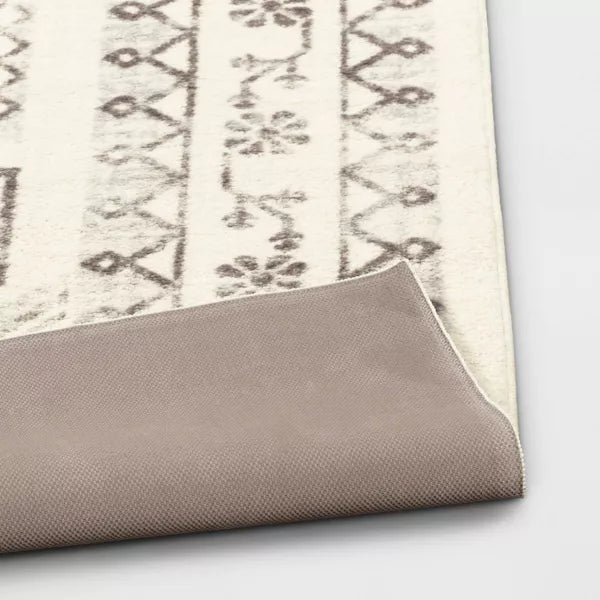 Washable Distressed Persian Accent Rug Cream 4' x 5'
