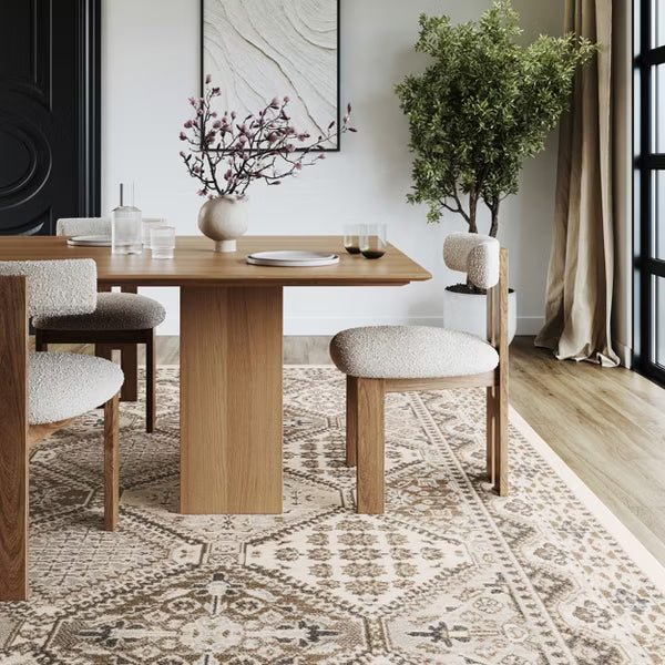 Becca Traditional Tiled Area Rug - 6' 7" x 9'