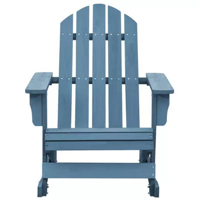 Patio Adirondack Rocking Chair, Solid Fir Wood, Blue