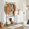 Heavy-Duty Clothes Rack, Double-Rod Clothing Rack for Hanging Clothes, Industrial Garment Rack on Wheels, Commercial Display, Black