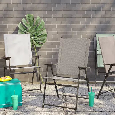 1-Piece Sling Patio Dining Folding Chair