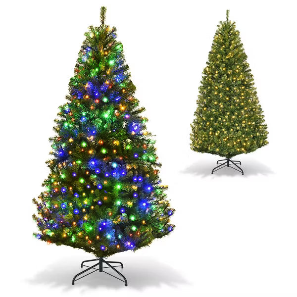 Pre-Lit Artificial Christmas Tree Hinged LED Lights