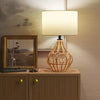 Boho Rattan Table Lamp Brown