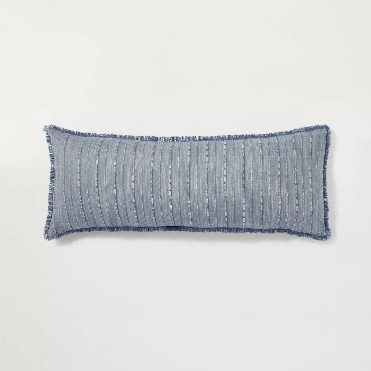 Washed Loop Stripe Lumbar Bed Pillow