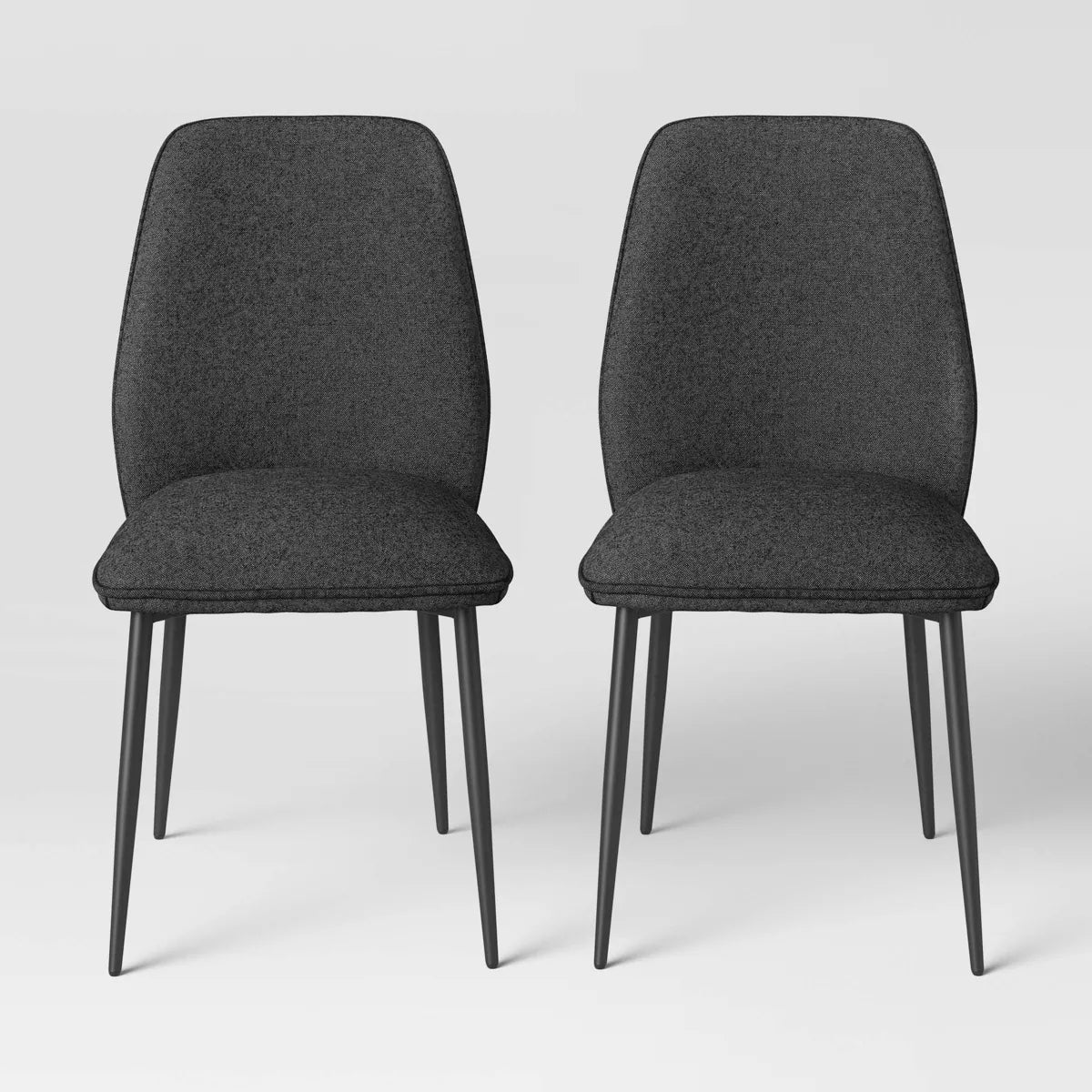 (Set of 2) Candelaria Upholstered Dining Chairs - Dark Grey SHOWROOM ITEM