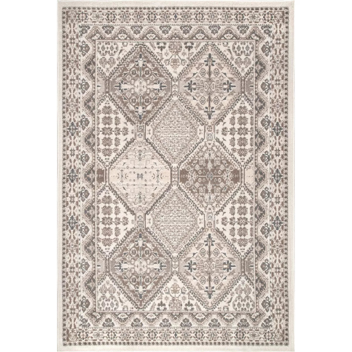Becca Traditional Tiled Indoor Area Rug 6'7"x9'