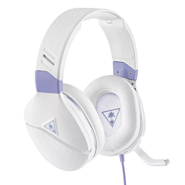 Recon Spark Wired Gaming Headset for Nintendo Switch/Xbox One/Series X|S/PlayStation 4/5 - White/Purple