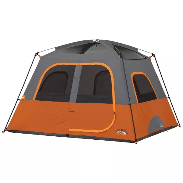 6 Person Straight Wall Tent - Orange