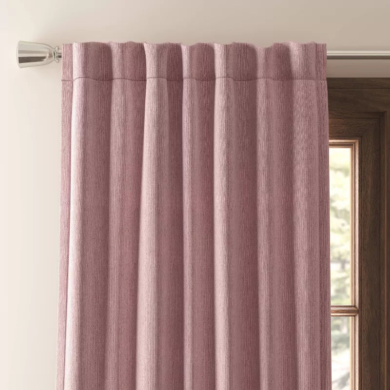 Blackout Corded Ribbed Curtain Panels