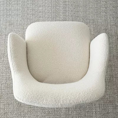 Edwin Arm Dining Chair, Boucle Dining Chairs With Arms with Black Legs