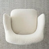 Edwin Arm Dining Chair, Boucle Dining Chairs With Arms with Black Legs