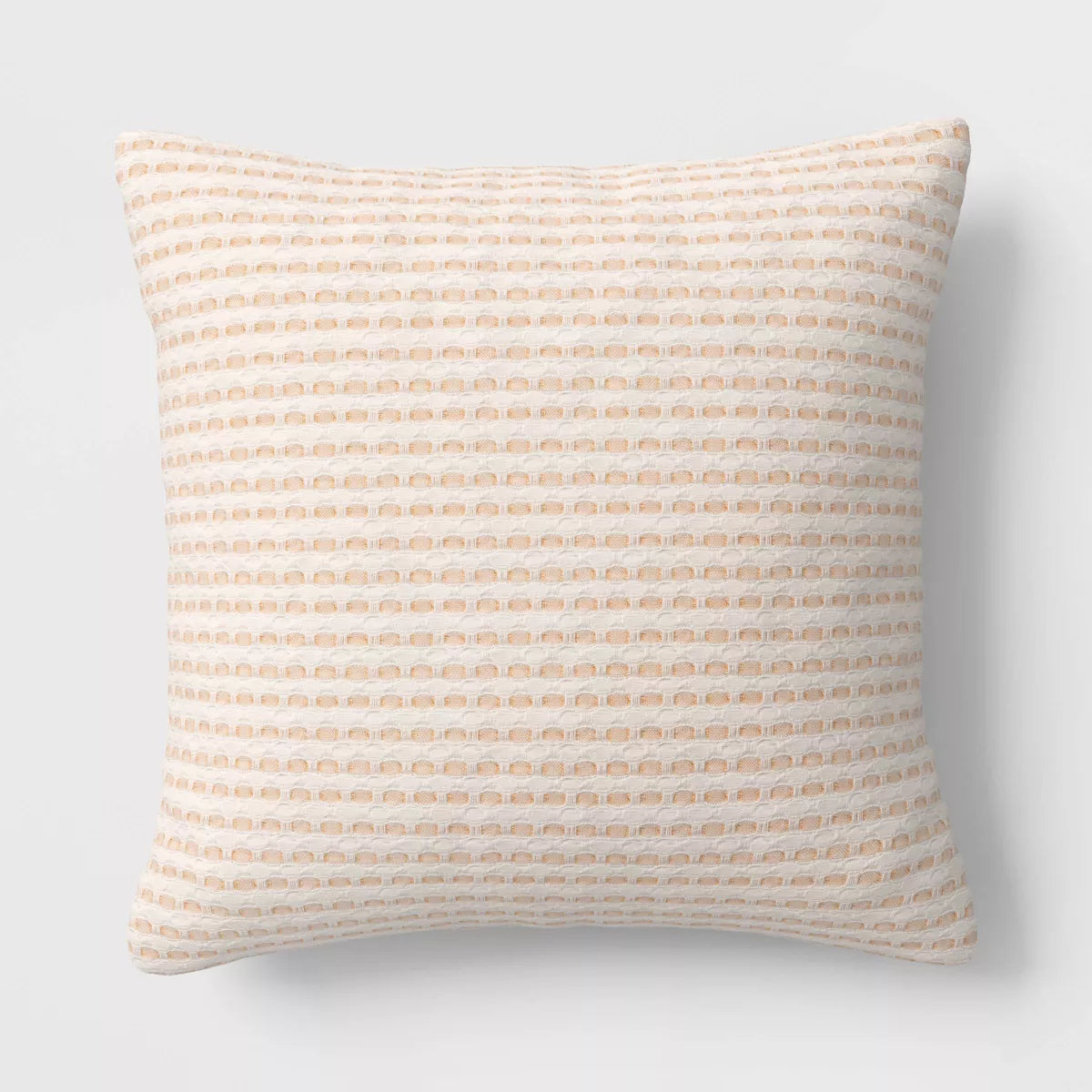 18"x18" Waffle Woven Square Outdoor Throw Pillows Beige - Threshold - SHOWROOM ITEM