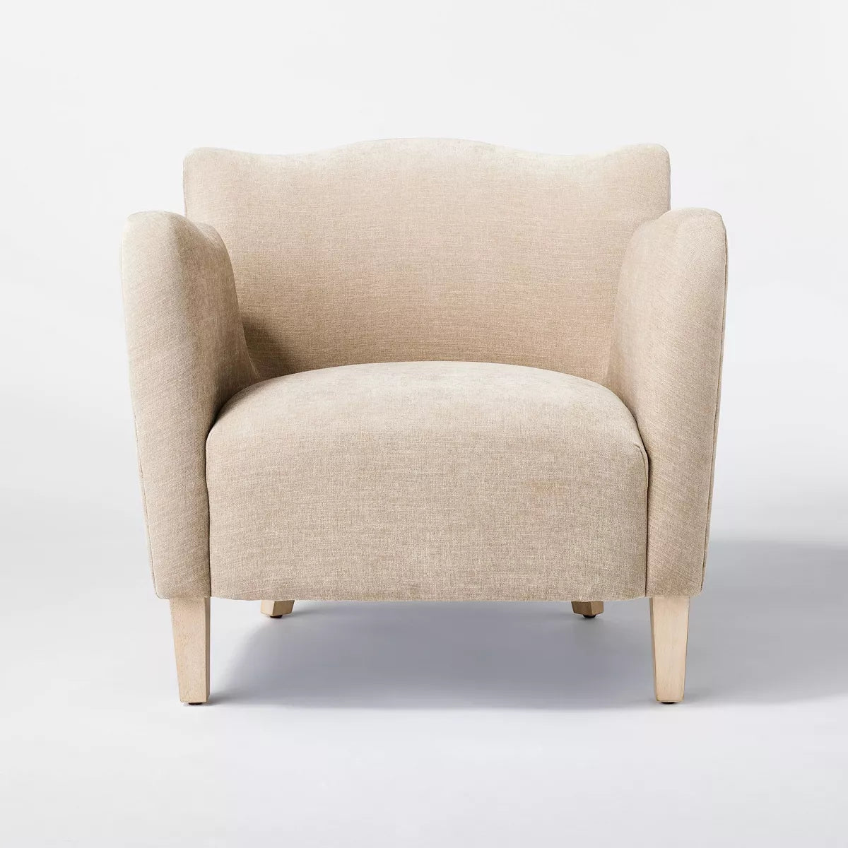Wing Arm Accent Chair - Beige SHOWROOM ITEM