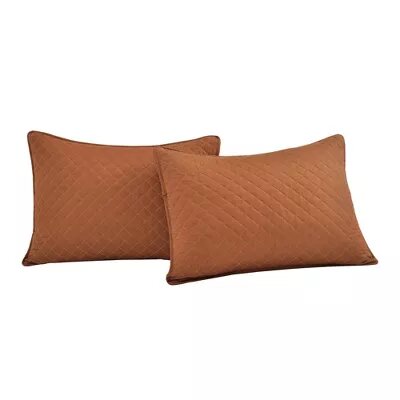 Ava Diamond Oversized Cotton Quilt Set - Full/Queen