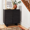 2 Door Fluted Accent Cabinet Black, final cut
