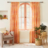 1pc Sheer Ophelia Printed Burnout Window Curtain Panel Orange