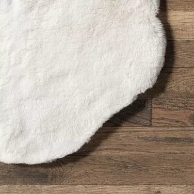Eline Cozy Plush Machine Washable Faux Sheepskin Indoor Area Rug
