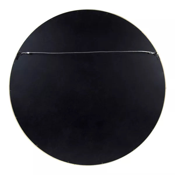 Hutton Round Wood Wall Mirror Natural - Kate and Laurel