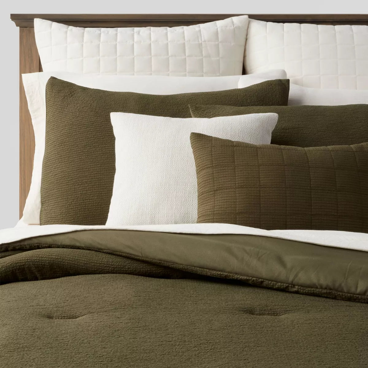 12pc Micro Texture Comforter & Sheet Bedding Set - Queen
