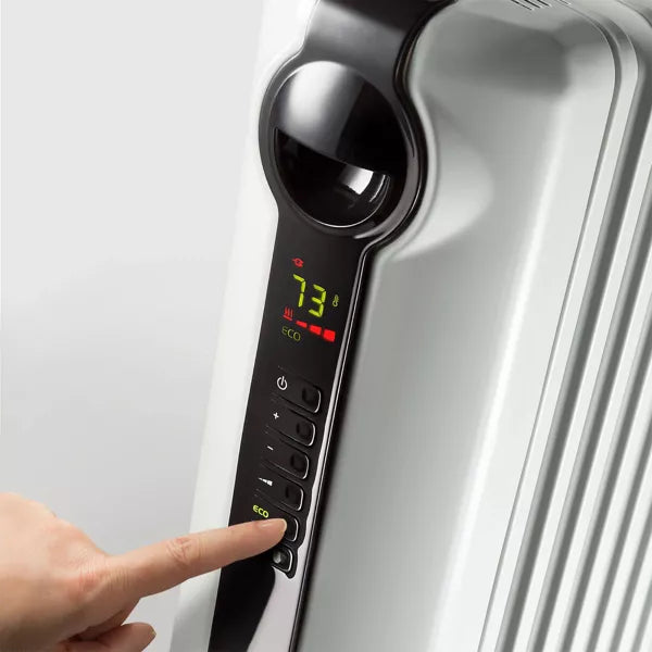 Radiator Heater: Oil Filled, Electric Space Heater, Indoor Use, Programmable Timer, 3 Settings, ETL Listed