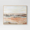 (Set of 2)  Faded Landscape Framed Wall Canvases Natural -  Polystyrene Frame, Blockprint Art