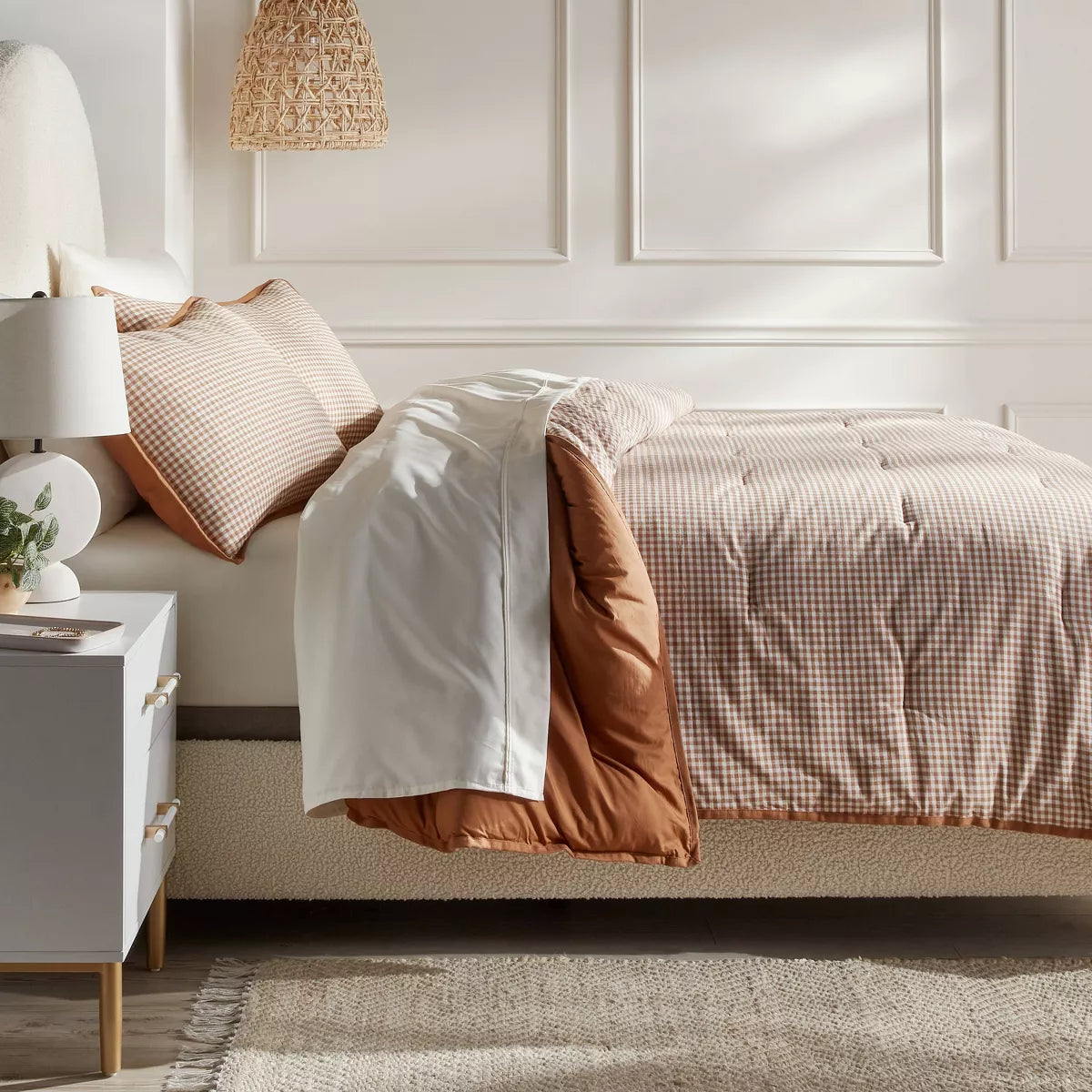 Mini Gingham Comforter and Sham Set - King