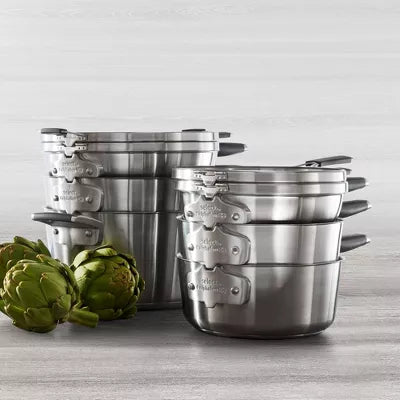 10pc Stainless Steel Space Saving Set
