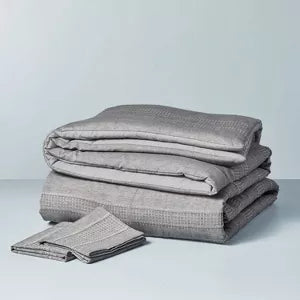 3pc Pickstich Stripe Comforter Bedding Set - King