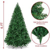 Premium Artificial Christmas Tree Pine Hinged Xmas Tree W/1000 Branch Tips & Metal Stand