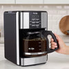 12-Cup Programable Coffee Maker Black/Stainless Steel: Drip, Automatic Shut-Off, Dishwasher-Safe Parts