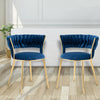Set of 2 Modern Velvet Upholstered Accent Chair with Tufted Backrest-ModernLuxe SHOWROOM ONLY ITEM