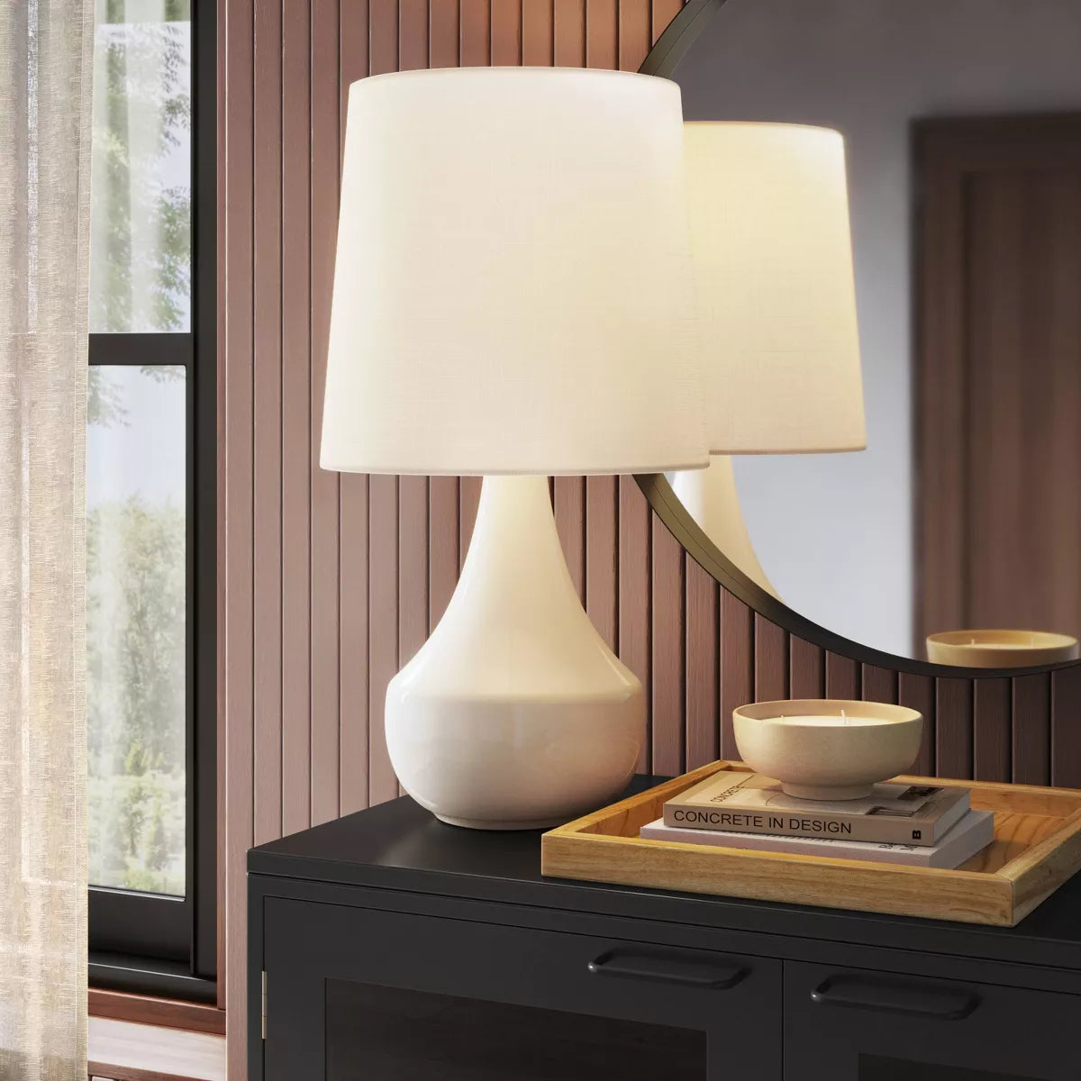 Montreal Wren Assembled Table Lamp White