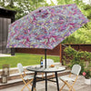Round Outdoor Patio Market Umbrella with Black Pole