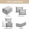 7pc Gamla Comforter Set Gray - Queen