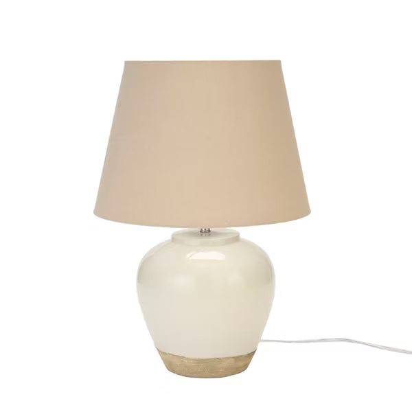 Rustic Ceramic Pot Table Lamp